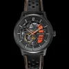 Montre Homme PADDOCK Noir Cadran Noir Bracelet Cuir Noir 22 MM