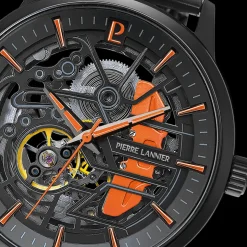 Montre Homme PADDOCK Noir Cadran  Bracelet Acier milanais Noir 22 MM