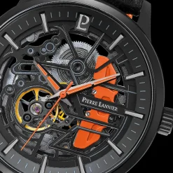 Montre Homme PADDOCK Noir Cadran Noir Bracelet Cuir Noir 22 MM