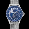 Montre Homme RCS Argenté Cadran Bleu Bracelet Acier milanais Argenté 22 MM