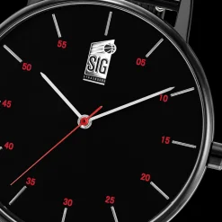 Montre Homme SIG Cadran  Bracelet Acier Noir