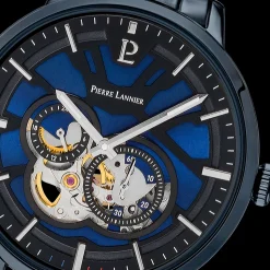 Montre Homme TRIO Cadran Bleu Bracelet Acier  Bleu